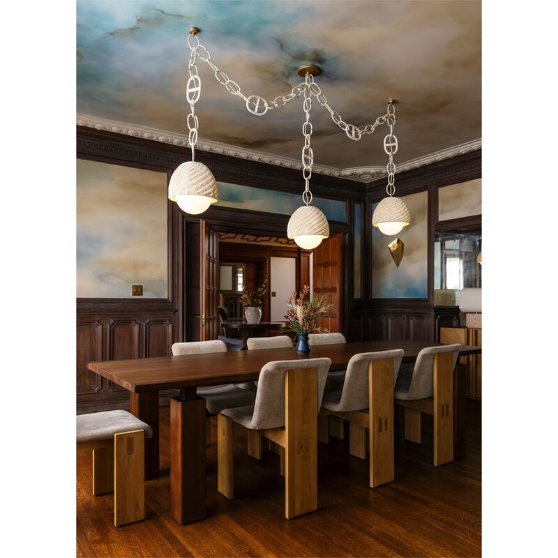 Noz Nozawa Piasu Large Linear Chandelier by Corbett Lighting